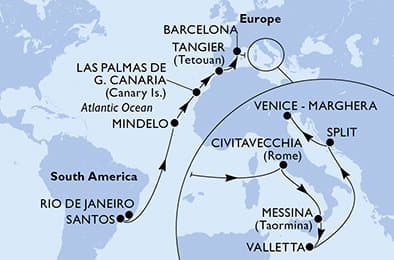 Cruise Itinerary Map