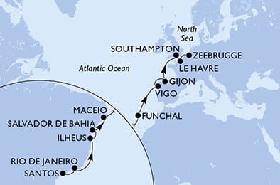 Cruise Itinerary Map