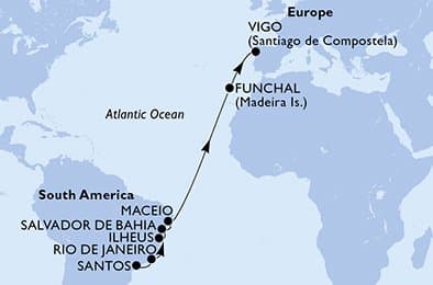 Cruise Itinerary Map