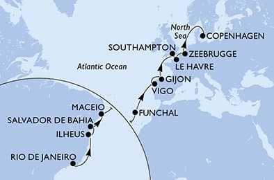 Cruise Itinerary Map
