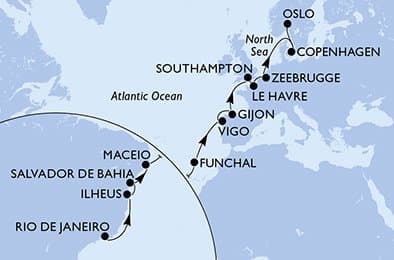 Cruise Itinerary Map