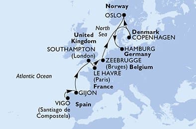 Cruise Itinerary Map