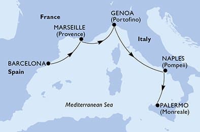 Cruise Itinerary Map