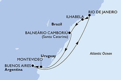 Cruise Itinerary Map