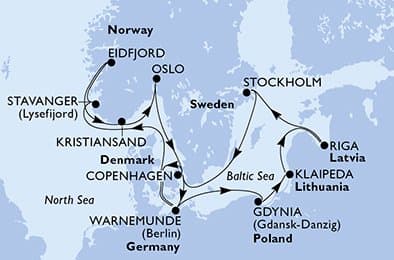 Cruise Itinerary Map