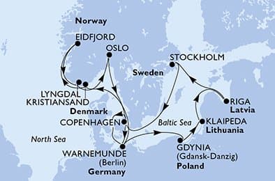 Cruise Itinerary Map