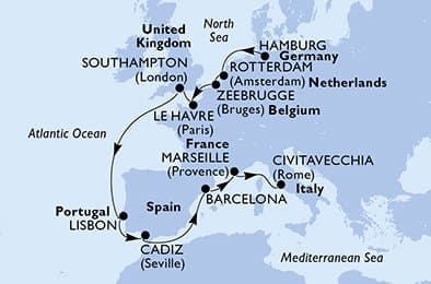 Cruise Itinerary Map