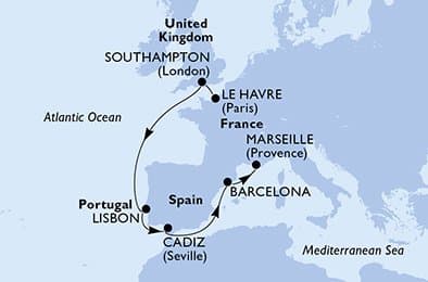 Cruise Itinerary Map