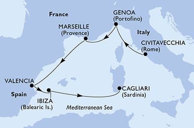 Cruise Itinerary Map