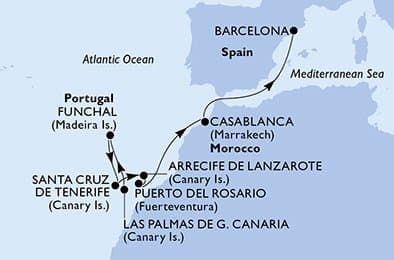 Cruise Itinerary Map
