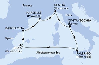 Cruise Itinerary Map