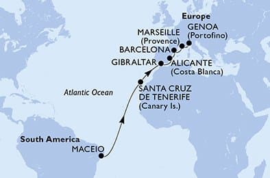 Cruise Itinerary Map