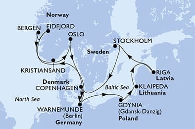 Cruise Itinerary Map