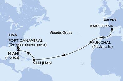 Cruise Itinerary Map