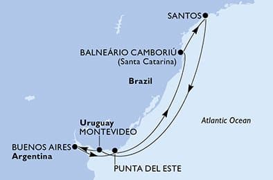 Cruise Itinerary Map