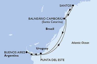 Cruise Itinerary Map