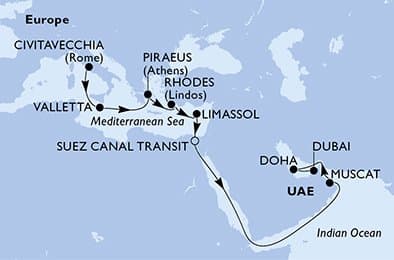 Cruise Itinerary Map