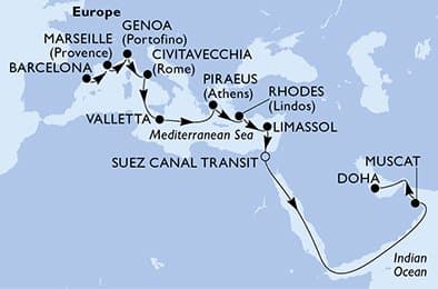 Cruise Itinerary Map