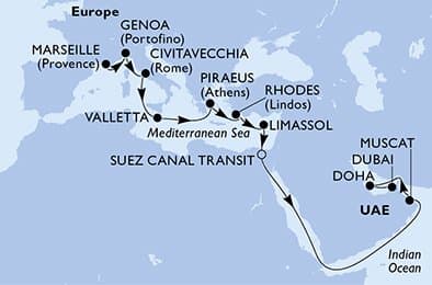Cruise Itinerary Map