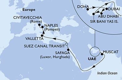 Cruise Itinerary Map