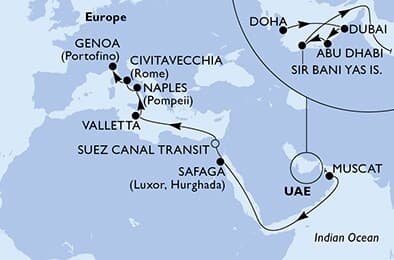Cruise Itinerary Map