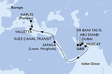 Cruise Itinerary Map