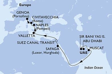 Cruise Itinerary Map