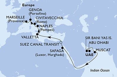 Cruise Itinerary Map