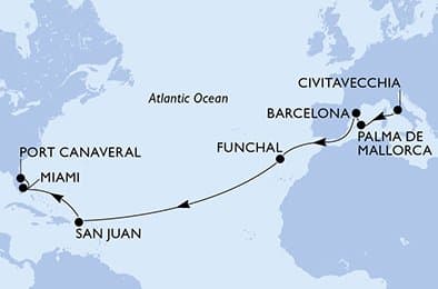 Cruise Itinerary Map