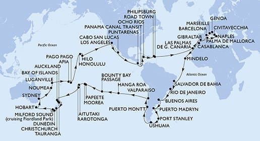 Cruise Itinerary Map