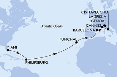 Cruise Itinerary Map