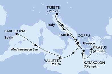 Cruise Itinerary Map