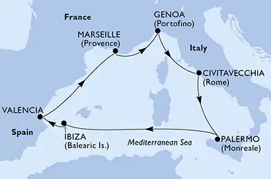 Cruise Itinerary Map