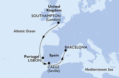Cruise Itinerary Map