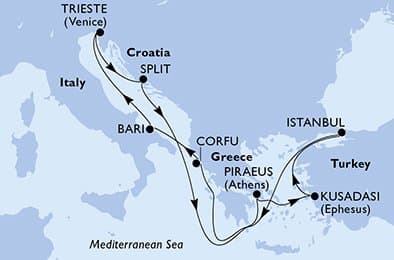 Cruise Itinerary Map