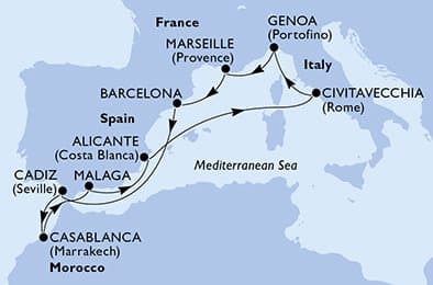 Cruise Itinerary Map
