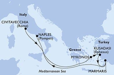 Cruise Itinerary Map