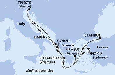 Cruise Itinerary Map