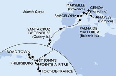Cruise Itinerary Map