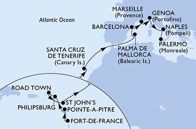 Cruise Itinerary Map