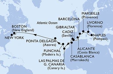 Cruise Itinerary Map
