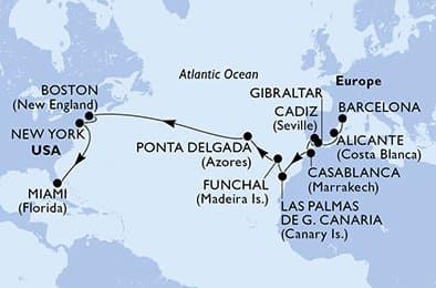 Cruise Itinerary Map