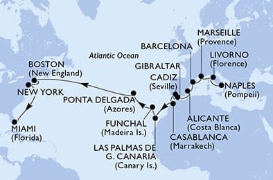 Cruise Itinerary Map