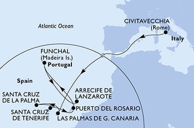 Cruise Itinerary Map