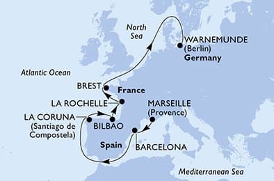 Cruise Itinerary Map