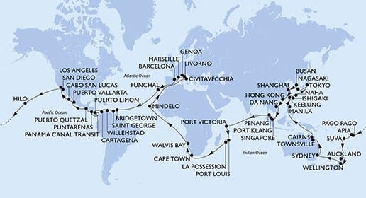 Cruise Itinerary Map