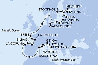 Cruise Itinerary Map