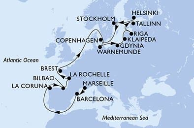Cruise Itinerary Map