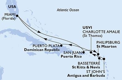 Cruise Itinerary Map