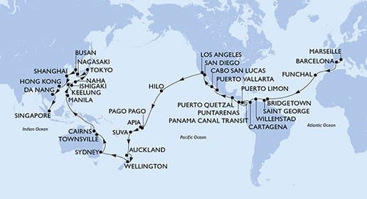 Cruise Itinerary Map